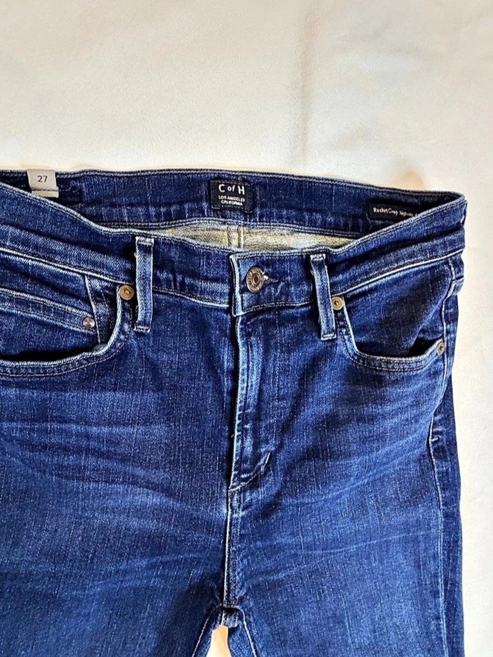 Citizens of Humanity Rocket Crop High Rise Skinny Jeans – Dark Wash – Size 27 - Picture 3 of 8